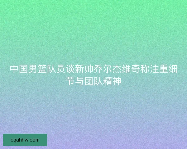 中国男篮队员谈新帅乔尔杰维奇称注重细节与团队精神