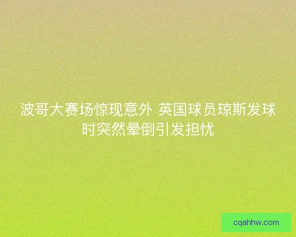 波哥大赛场惊现意外 英国球员琼斯发球时突然晕倒引发担忧